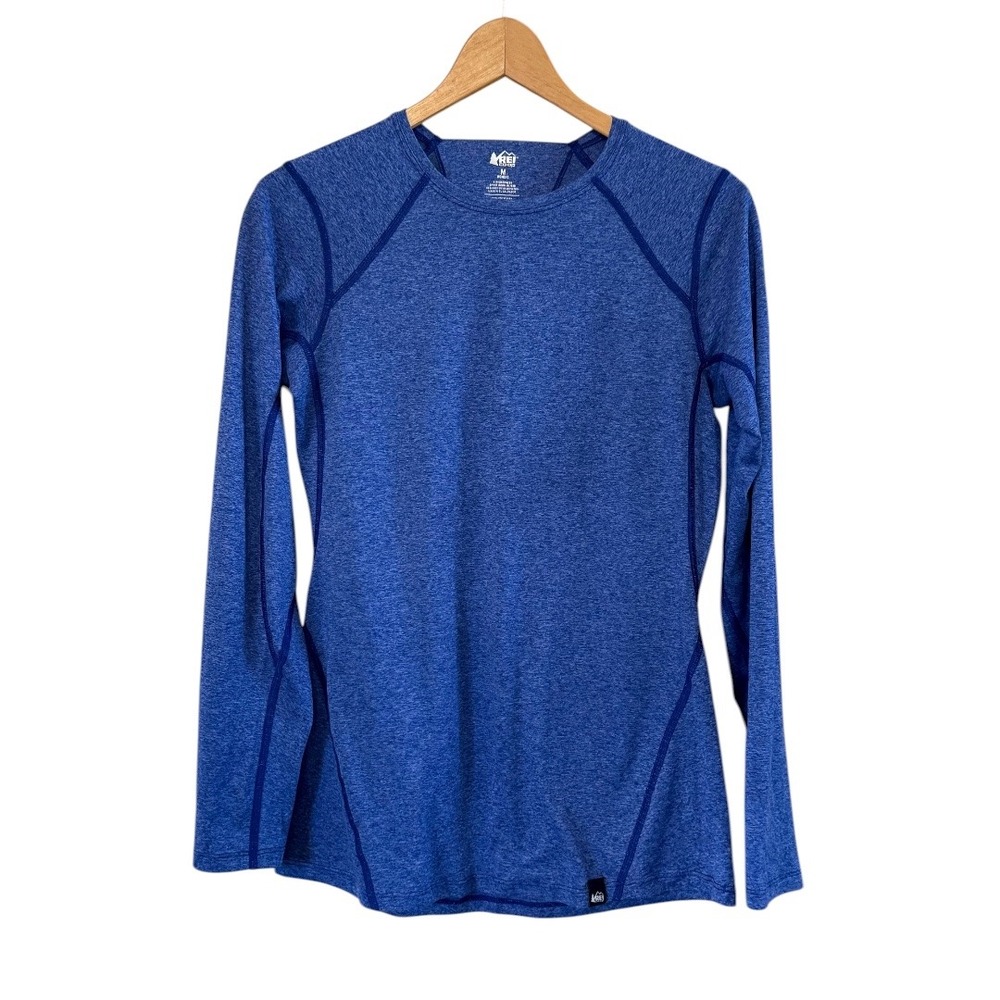 Blue REI Wmns Long Sleeve Base Layer T-Shirt Gorpcore‎ Outdoor Activewear S/M
